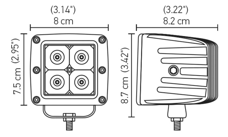 Hella HVF Cube 4 LED Off Road Kit - 357204831