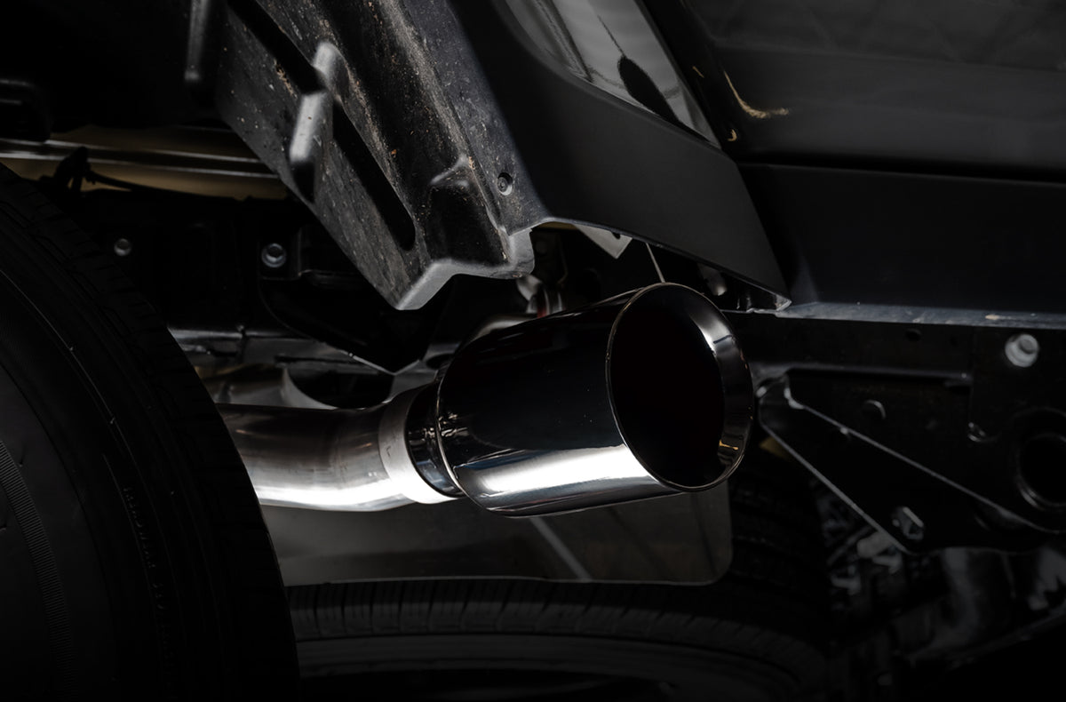 AWE Tuning 20-21 Jeep Gladiator JT 3.6L Tread Edition Cat-Back Single Side Exhaust - Diamond Blk Ti - 3015-23103