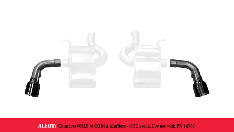 Corsa 2016-24 Chevy Camaro SS 2.75in Inlet / 4.5in Outlet Black PVD Tip Kit (For Corsa ExhaustOnly) - 14775BLK