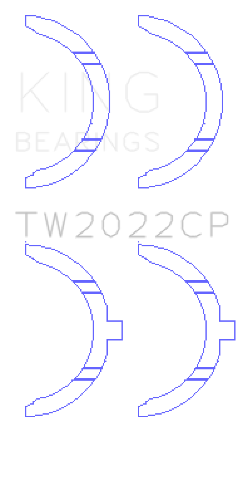 King Ford Escort/Sierra YB 2.0L DOHC Cosworth Thrust Washer Set - TW2022CP by King Engine Bearings - front view