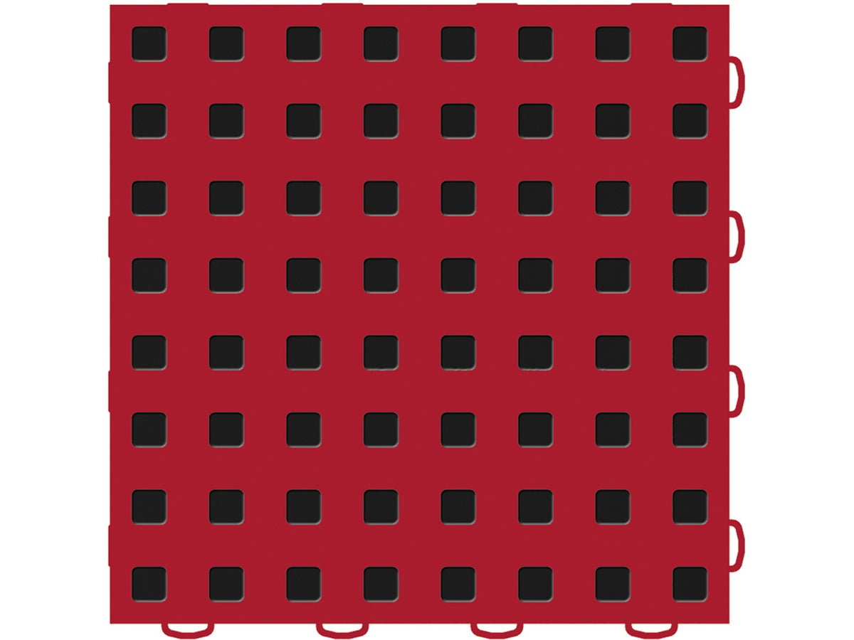 Weathertech - WeatherTech® TechFloor™ - 12 in. x 12 in. Red/Black - 51T1212 RD-BK