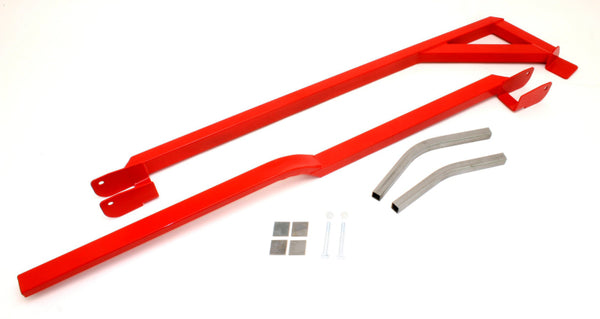 BMR 82-82 3rd Gen F-Body Weld-On Boxed Subframe Connectors (Outside Frame Exhaust) - Red - SFC009R by BMR Suspension