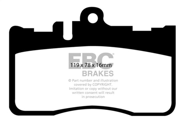 EBC 01-06 Lexus LS430 4.3 Redstuff Front Brake Pads - DP31622C for 2001-2006 Lexus LS - front view
