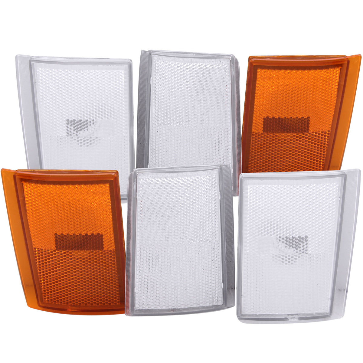 ANZO Corner Lights 1988-1993 Chevrolet C1500 Euro Corner Lights 4 Clear and 2 Amber 6pc - 521031 for 1988-1993 Chevrolet Blaz