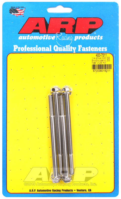 ARP Brodix HeadSS Hex Valve Cover Bolt Kit - 400-7511