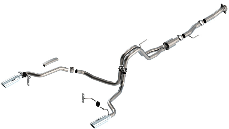 Borla F-150 2021 5.0L 2dr RC SB (122.8 WB) XL/XLT 3/2.25 SRE Cat-Back ATAK Chrome Tips - 140869