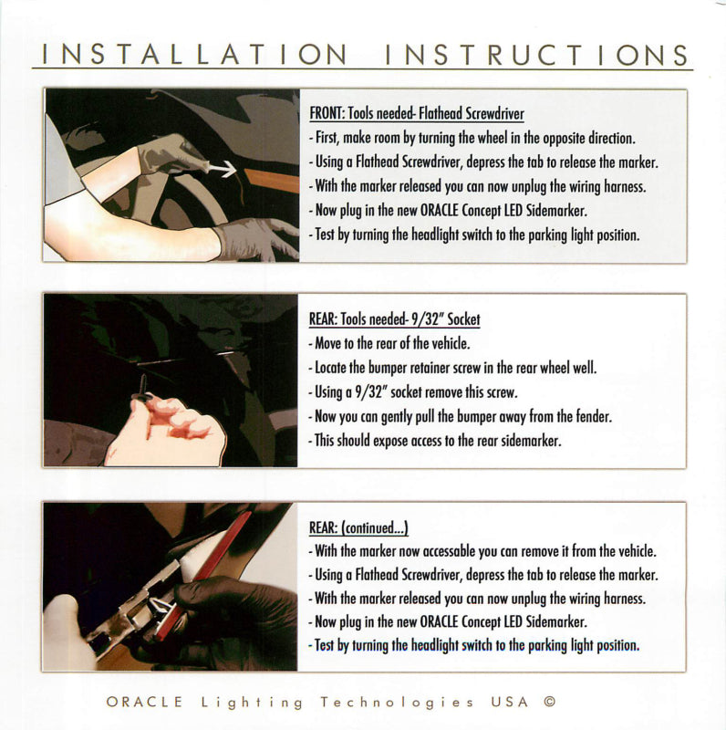 Oracle 10-15 Chevrolet Camaro Concept Sidemarker Set - Tinted - No Paint SEE WARRANTY - 3101-020