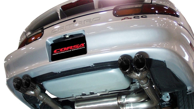 Corsa 1998-2002 Chevrolet Camaro Convertible Z28 5.7L V8 LS1 Black Tip Sport Cat-Back Exhaust - 14143BLK