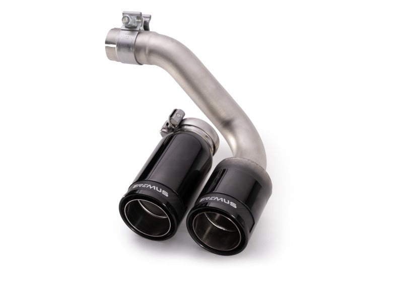 Remus 2016 BMW 2 Series F22/F23 84mm Black Chrome Straight w/Carbon Insert Tail Pipe Set - 0025 83CBR