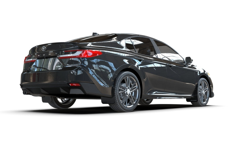 Rally Armor 25-26 Toyota Camry Black UR Mud Flap Metallic Black Logo - MF133-UR-BLK-MBK