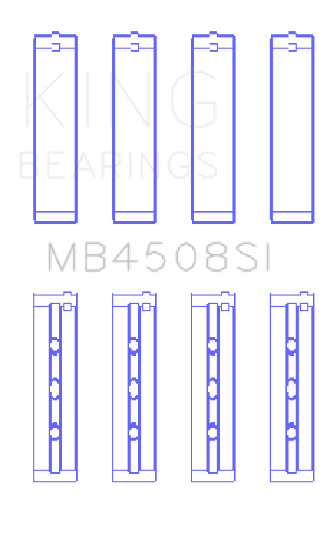 King Engine Bearings Honda J30/J35 (Size +0.75mm) Main Bearing Set - MB4508SI0.75