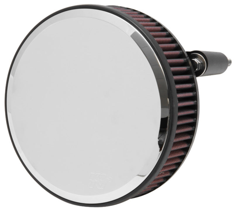 K&N Street Round Metal Intake System - Harley Davidson - Red Filter 6-8 Size 2.4in In Dia 2.5in H - RK-3934