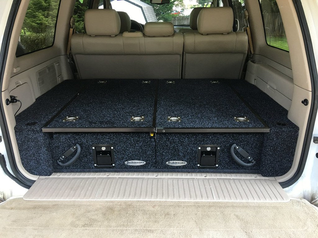 Dobinsons - Rear Dual Roller Drawer System for Toyota Land Cruiser 100 Series / Lexus LX470 Without Rear Ac with Fridge Slide - RDKITLX470