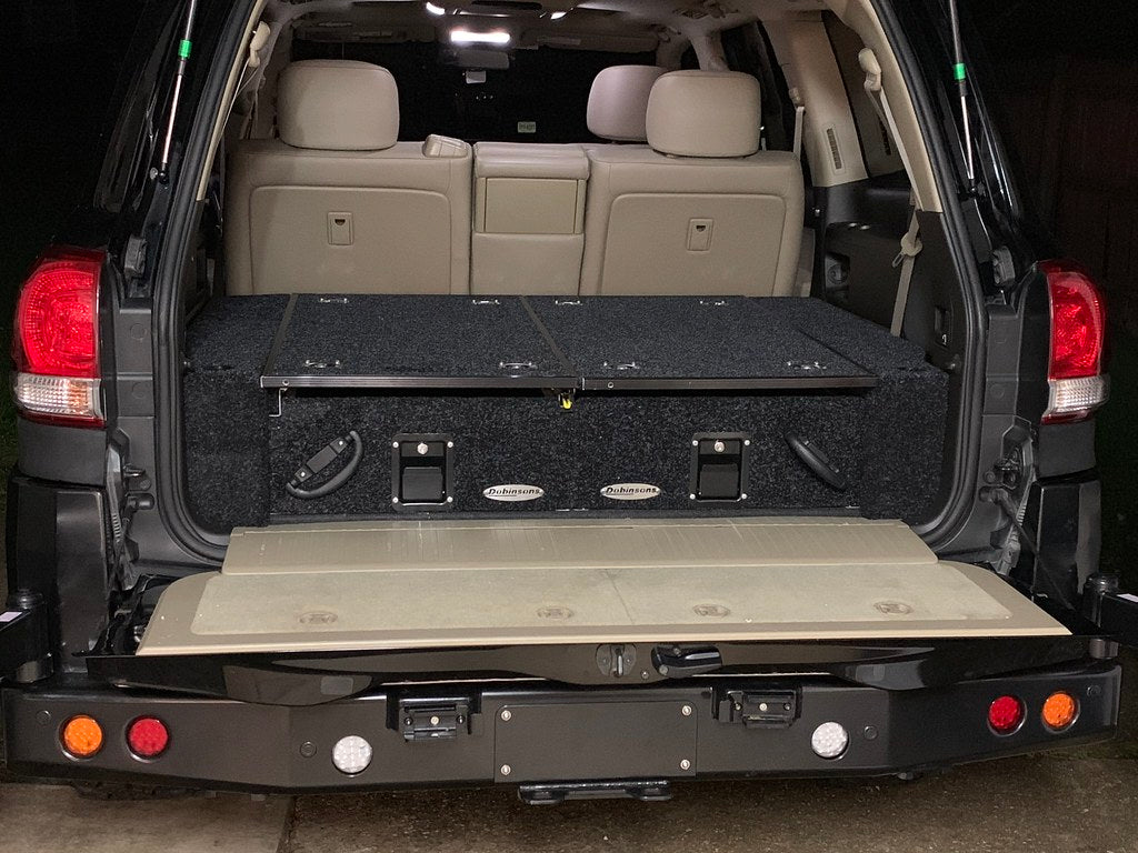 Dobinsons - Rear Dual Roller Drawer System for Toyota Land Cruiser 200 Series 2008-2019 with Fridge Slide - RDKITLC200