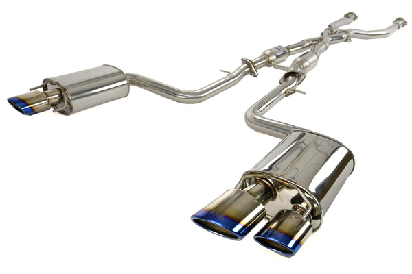 Invidia 14+ Lexus RCF Q300H w/ Rolled Titanium Tips Cat-Back Exhaust - HS14LRF3TH for 2015-2016 Lexus RC - front view