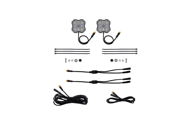 Diode Dyamics Rock Light  -Amber/White - M8 Add-On 2-Pack - DD8760