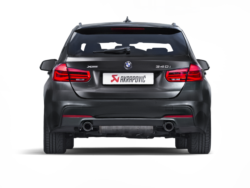 Akrapovic 16-17 BMW 340i (F30 F31) Evolution Line Cat Back (SS) w/ Carbon Tips (Req. Link Pipe) - MTP-BM/SS/2H