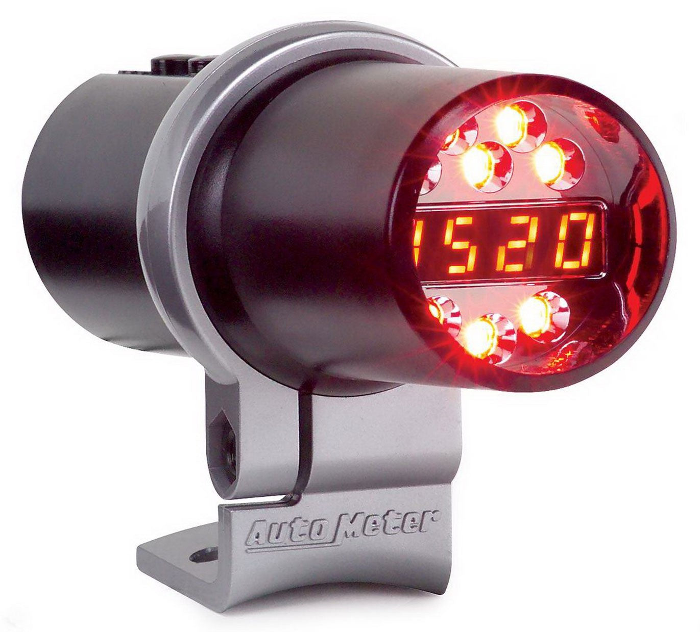 AutoMeter Shift Light Dig W/ Multi-Color Led Blk Pedestal W/ RPM Playbk Dpss Level 3 - 5350