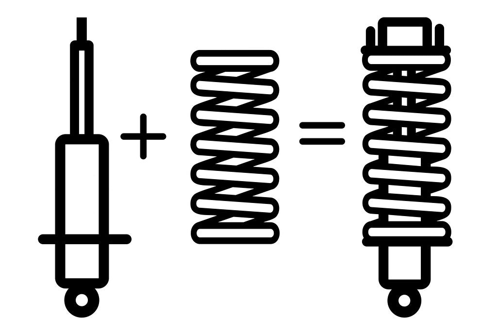 Dobinsons - Assemble Pair of Struts W/coil and Cap No Preload - (requires Strut Cap Purchase) - STRUTASSY