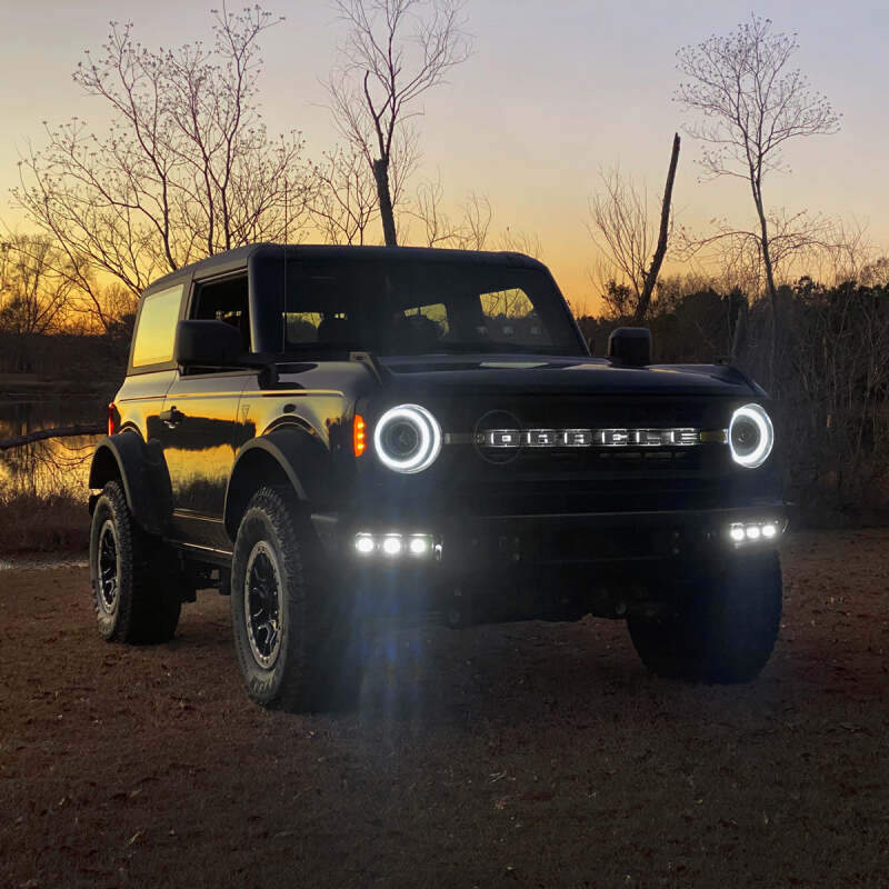 ORACLE Lighting 21-22 Ford Bronco Triple LED Fog Light Kit for Steel Bumper - White SEE WARRANTY - 5890-001