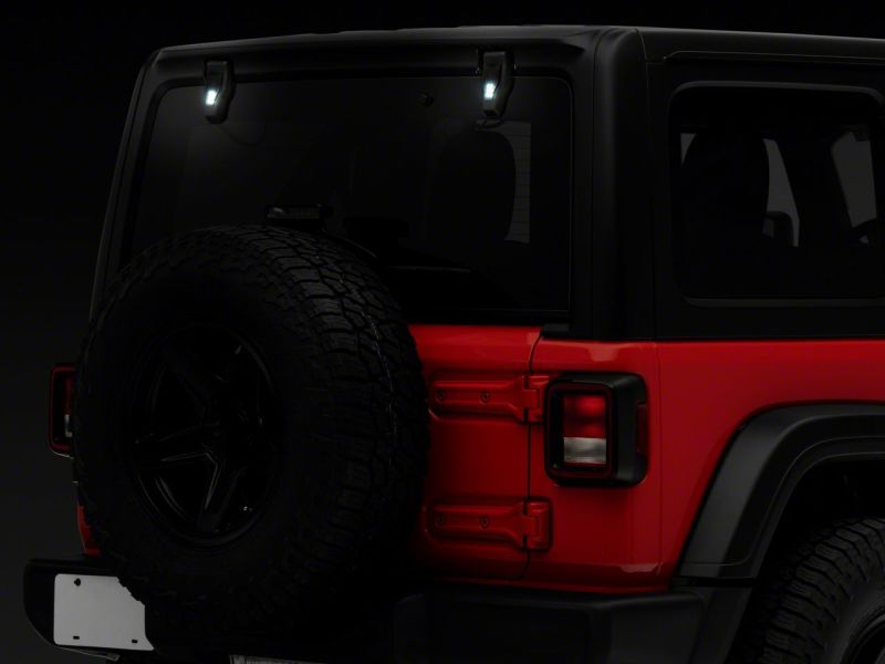 Raxiom 18-23 Jeep Wrangler JL Axial Series Rear Window Glass Hinge LED Lights - J155993-JL