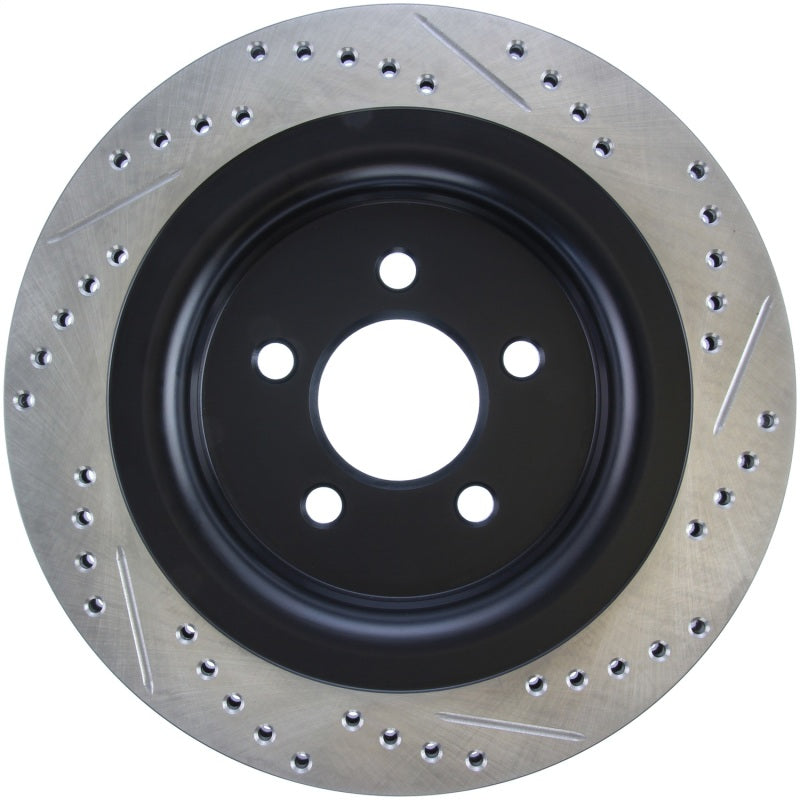 StopTech Slotted &amp; Drilled Sport Brake Rotor - 2015 Ford Mustang GT - Rear Right - 127.61109R