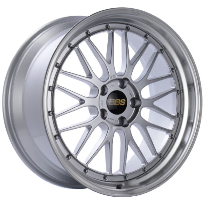 BBS LM 18x10 5x114.3 ET25 Diamond Silver Center Diamond Cut Lip Wheel - 82mm PFS Required - LM195DSPK