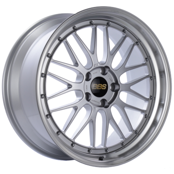 BBS LM 18x8.5 5x114.3 ET38 Diamond Silver Center / Diamond Cut Rim - PFS CB - LM114HDSPK by BBS
