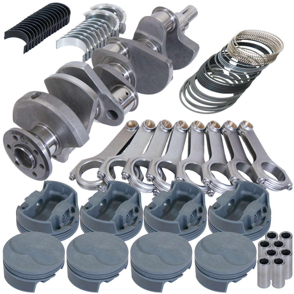 Eagle Chrysler 400 4.150in Crank 6.760in H-Beam -8cc Flat Top 4.375in Pistons Balanced Assembly - B21103033 - front view