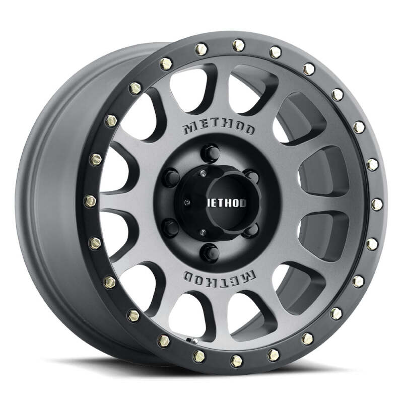 Method MR305 NV 17x8.5 / 0mm Offset / 6x5.5 BP / 108mm CB / Titanium - Matte Black Lip Wheel - MR30578560800