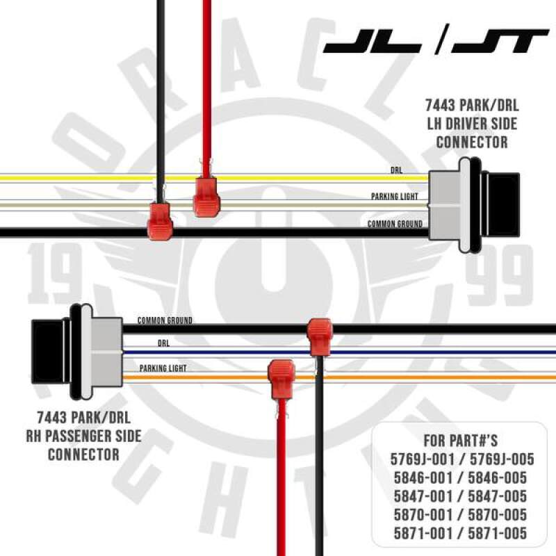 Oracle Jeep Wrangler JL/Gladiator JT 7in. High Powered LED Headlights (Pair) - White SEE WARRANTY - 5769J-001