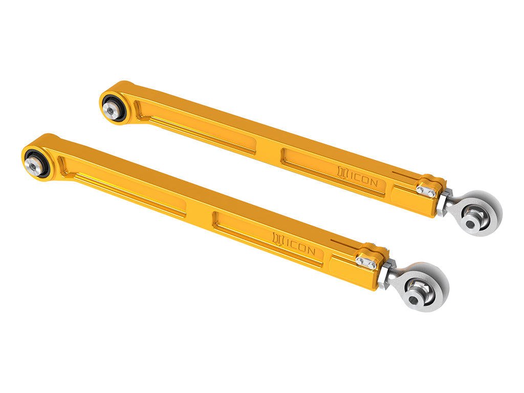 ICON 22-23 Toyota Tundra / 2024 Toyota Tacoma Billet Rear Lower Link Kit - Gold Anodized - 54002G