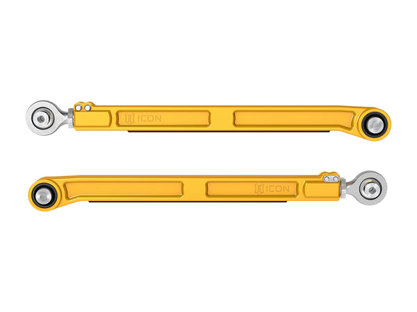 ICON 22-23 Toyota Tundra / 2024 Toyota Tacoma Billet Rear Lower Link Kit - Gold Anodized - 54002G