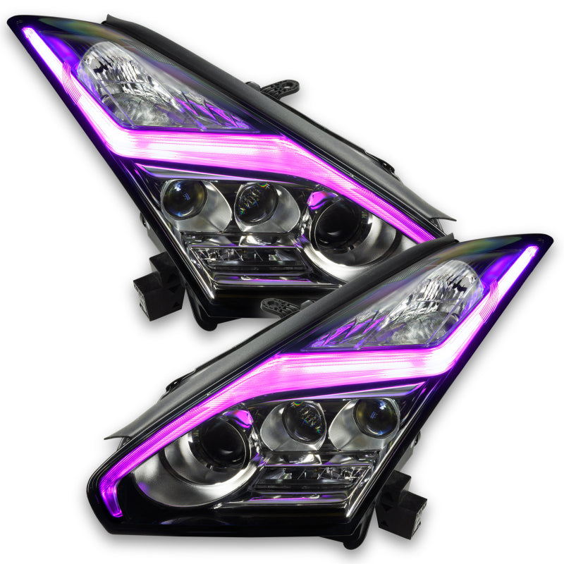 Oracle 15-21 Nissan GT-R RGB+W (Lightning Bolt) Headlight DRL Upgrade Kit - ColorSHIFT SEE WARRANTY - 1283-330