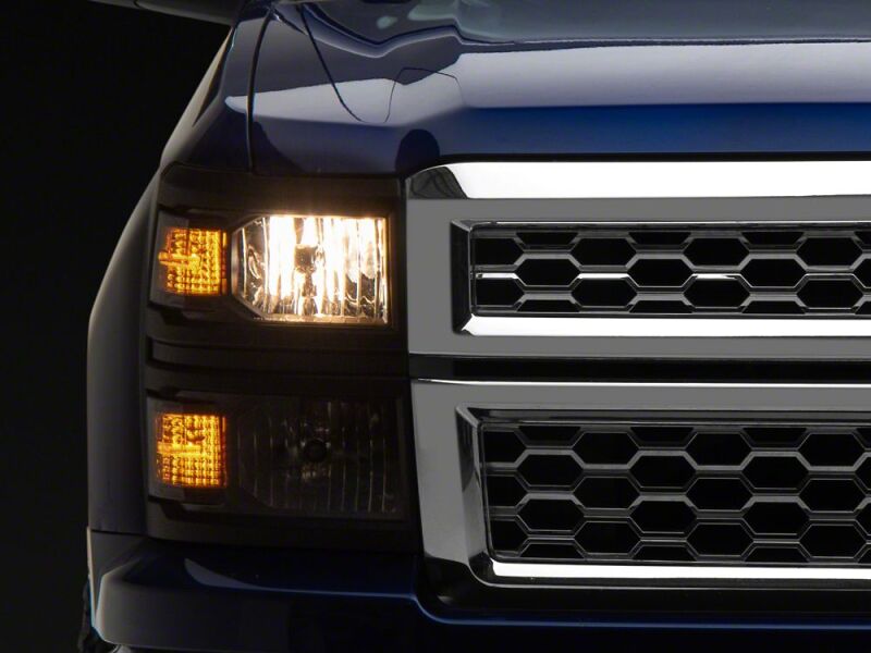Raxiom 14-15 Chevrolet Silverado 1500 OE Style Headlights/ Black Trim- Black - Clear Lens - S169260 - front view