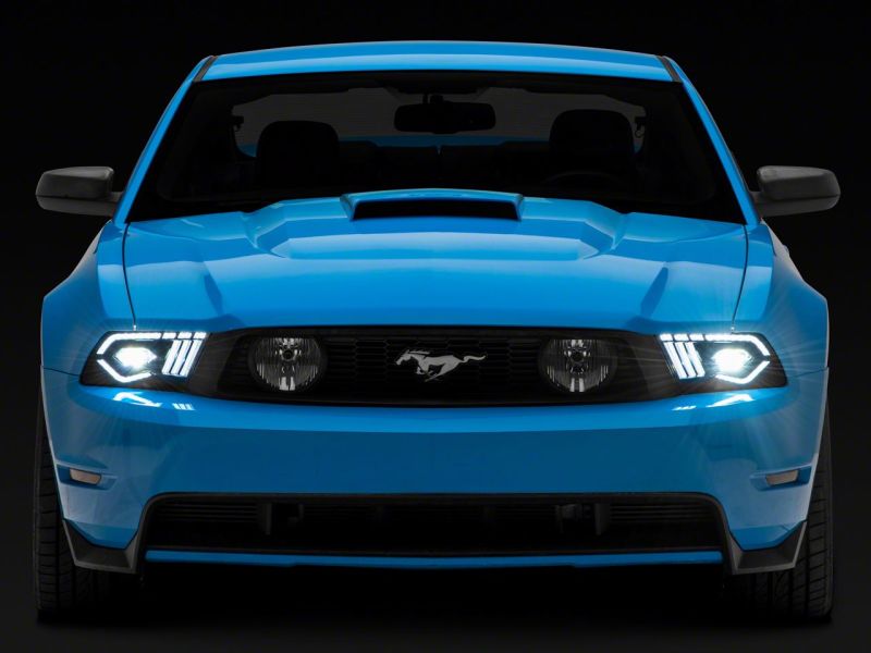 Raxiom 10-12 Ford Mustang w/ Factory Halogen LED Projector Headlights- Blk Housing (Clear Lens) - 422461