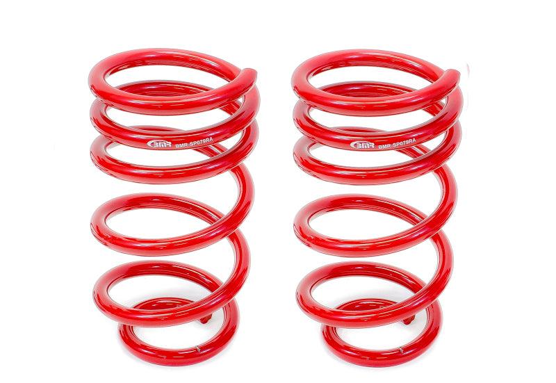 BMR 10-15 5th Gen Camaro V8 Rear Lowering Springs - Red - SP079R for 2010-2015 Chevrolet Camaro - front view