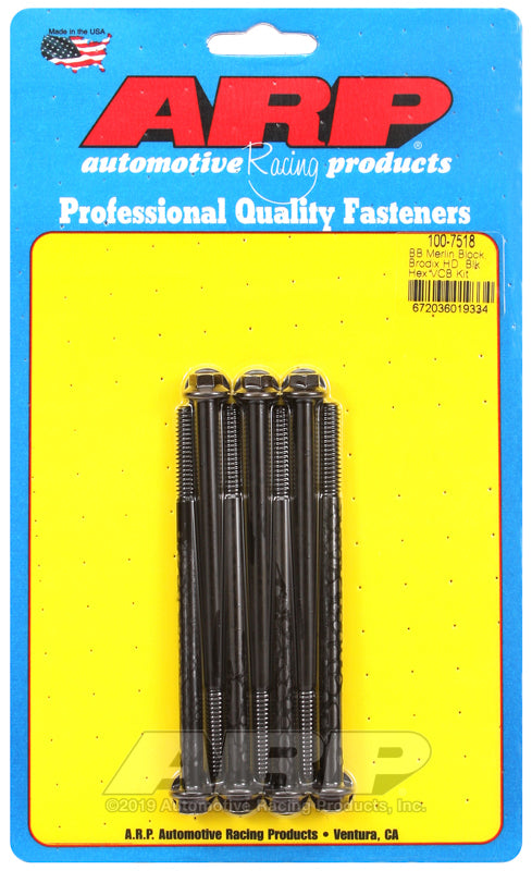 ARP Merlin block, Brodix head BB  hex valve cover bolt kit - 100-7518