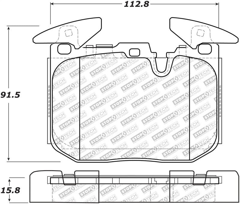 Stoptech 12-18 BMW 228i/230i/320i/238i Street Select Brake Pads With Hardware- Front - 305.16090