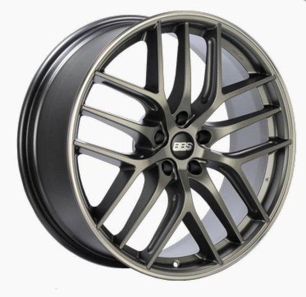 BBS CC-R 19x9.5 5x112 ET42 Satin Platinum Polished Rim Protector Wheel -82mm PFS/Clip Required - CC2302PPO by BBS