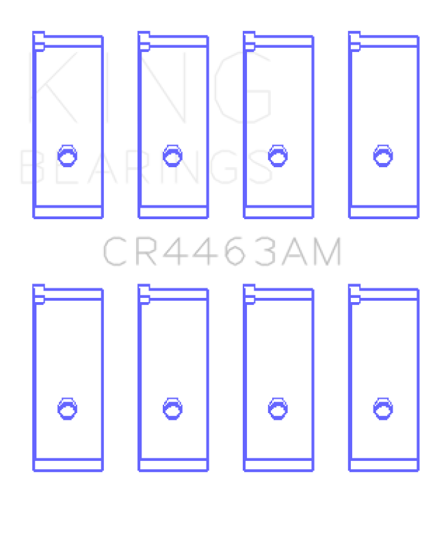King Engine Bearings Honda Civic 1438Cc (Size +0.25mm) Connecting Rod Bearing Set - CR4463AM1.25