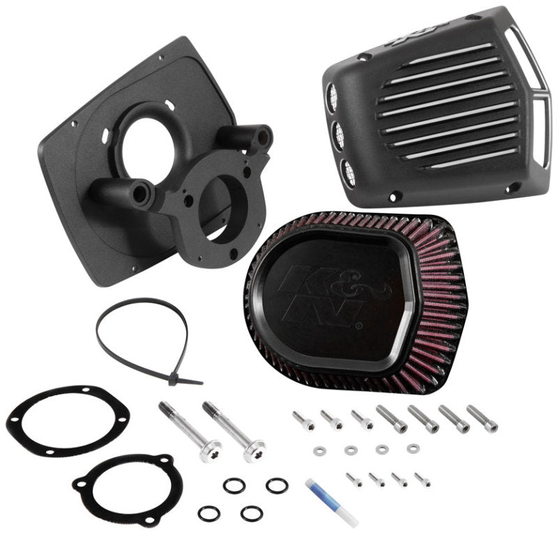 K&amp;N Street Metal Intake System for 08-16 Harley Davidson Touring Models - Shaker Black - RK-3951