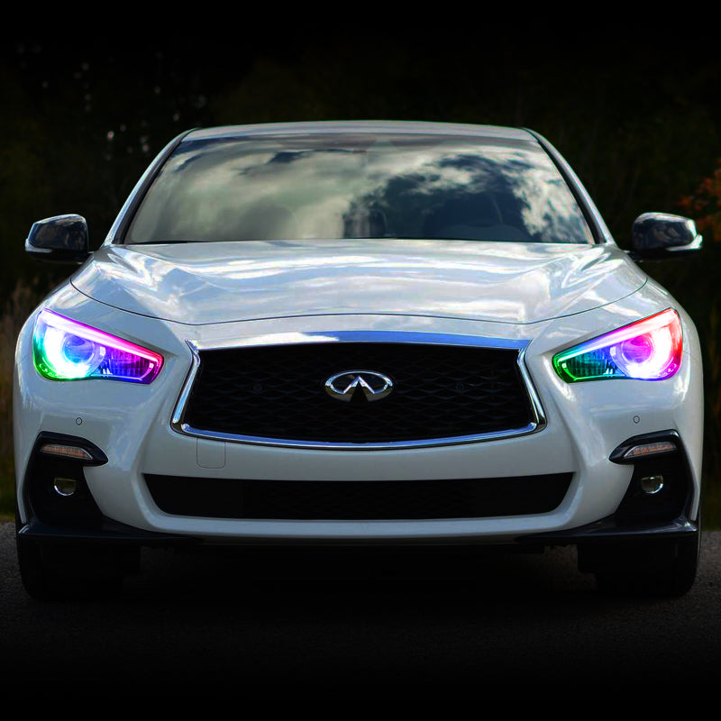 Oracle 14-21 Infiniti Q50 RGB+W Headlight Halo Upgrade Kit - ColorSHIFT SEE WARRANTY - 1404-330