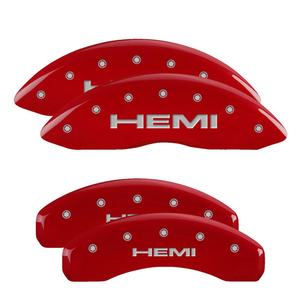 MGP 4 Caliper Covers Engraved 21-22 Ram 1500 Caliper Covers Red - 55006SHEMRD