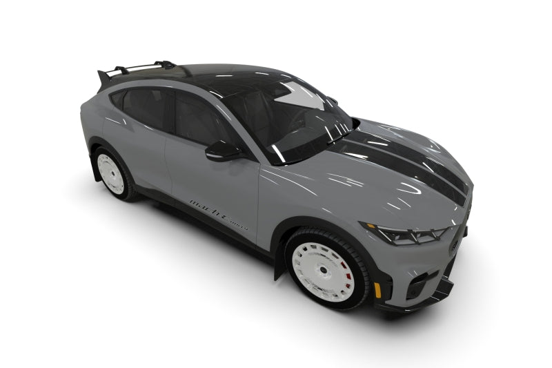 Rally Armor 2021-24 Ford Mach-E Rally Edition Black UR Mud Flap Metallic Black Logo - MF96-URXT-BLK-MBK