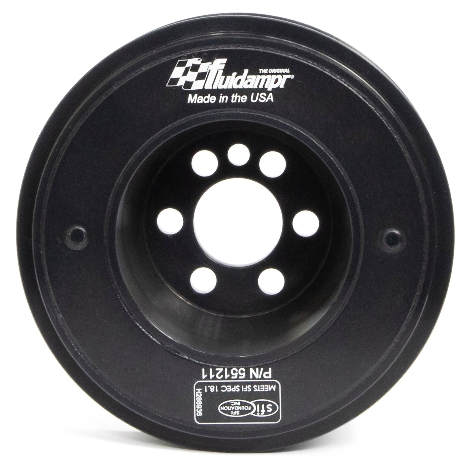 Fluidampr VW 06-08 2L FSI Motor (6 bolt hole mounting) Steel Internally Balanced Damper - 551211 for 2005-2009 Audi A4 - fron