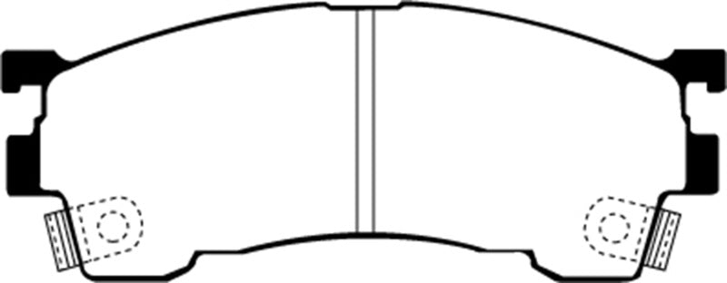 EBC 93-97 Ford Probe 2.0 16v Ultimax2 Front Brake Pads - UD637 for 1993-1997 Ford Probe - front view