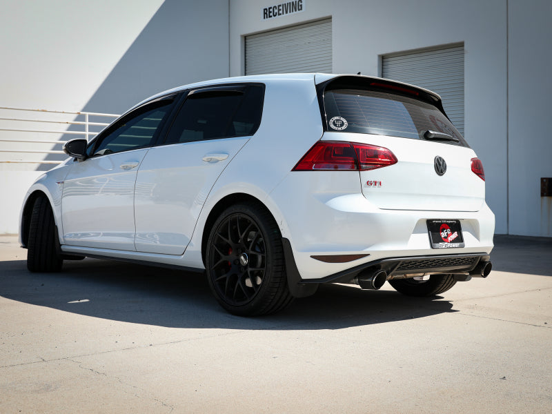aFe MACH Force-Xp 3 IN to 2-1/2 IN Stainless Steel Cat-Back Exhaust Carbon Volkswagen GTI 15-17 - 49-36418-C