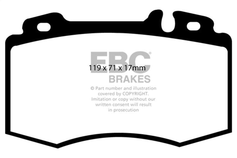 EBC 00-01 Mercedes-Benz M-Class (ML) ML430 4.3 Greenstuff Front Brake Pads - DP61363