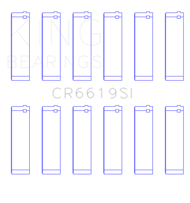 King Engine Bearings Ford V6 (Size +0.50mm) Connecting Rod Bearing Set - CR6619SI0.5